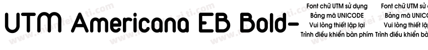 UTM Americana EB Bold字体转换